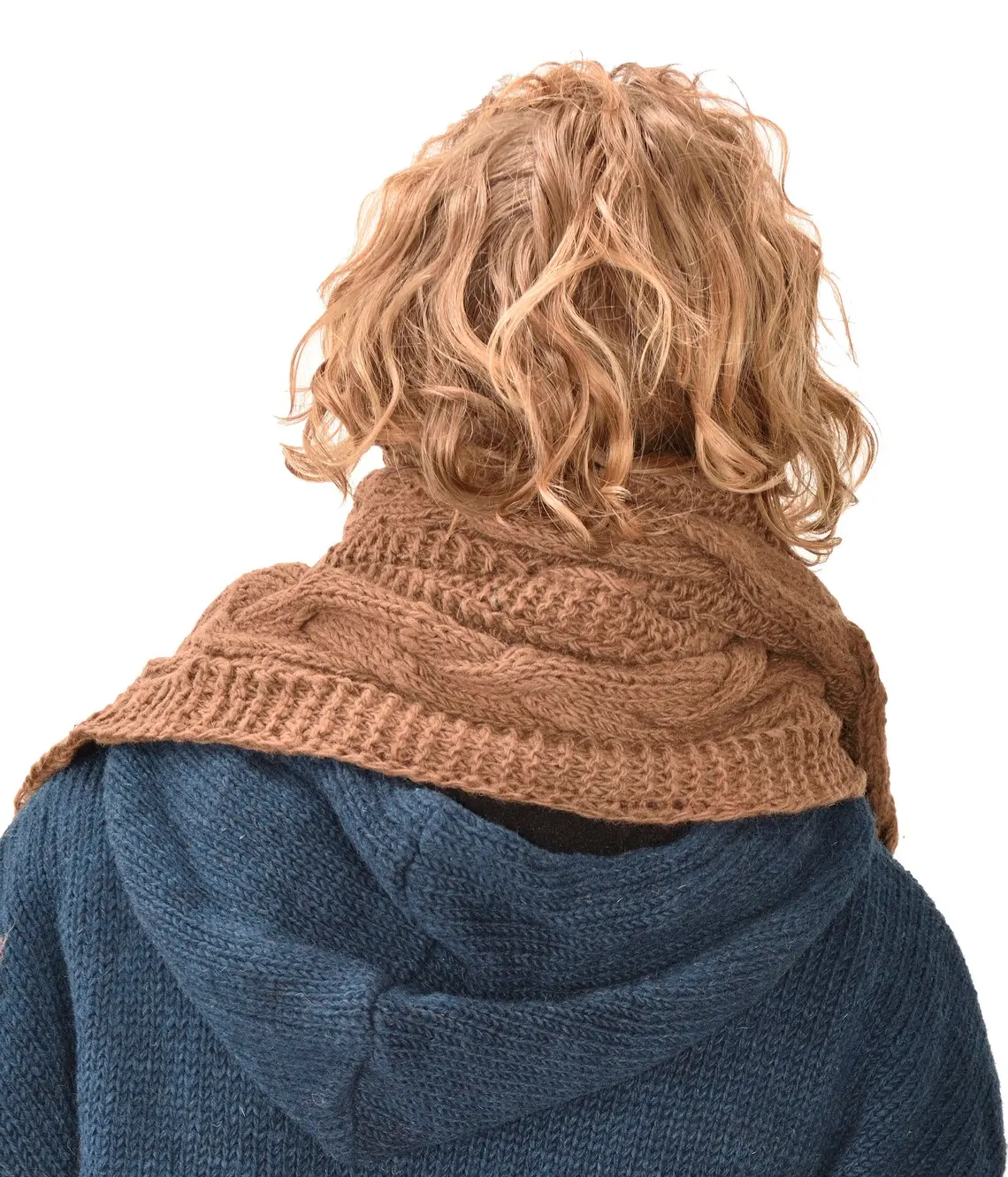 Hand Knitted Cable 100% Merino Wool Snowboard Ski Icelandic Norwegian Scandinavian fair isle Polar Fleece Nepalese Pocket Scarf