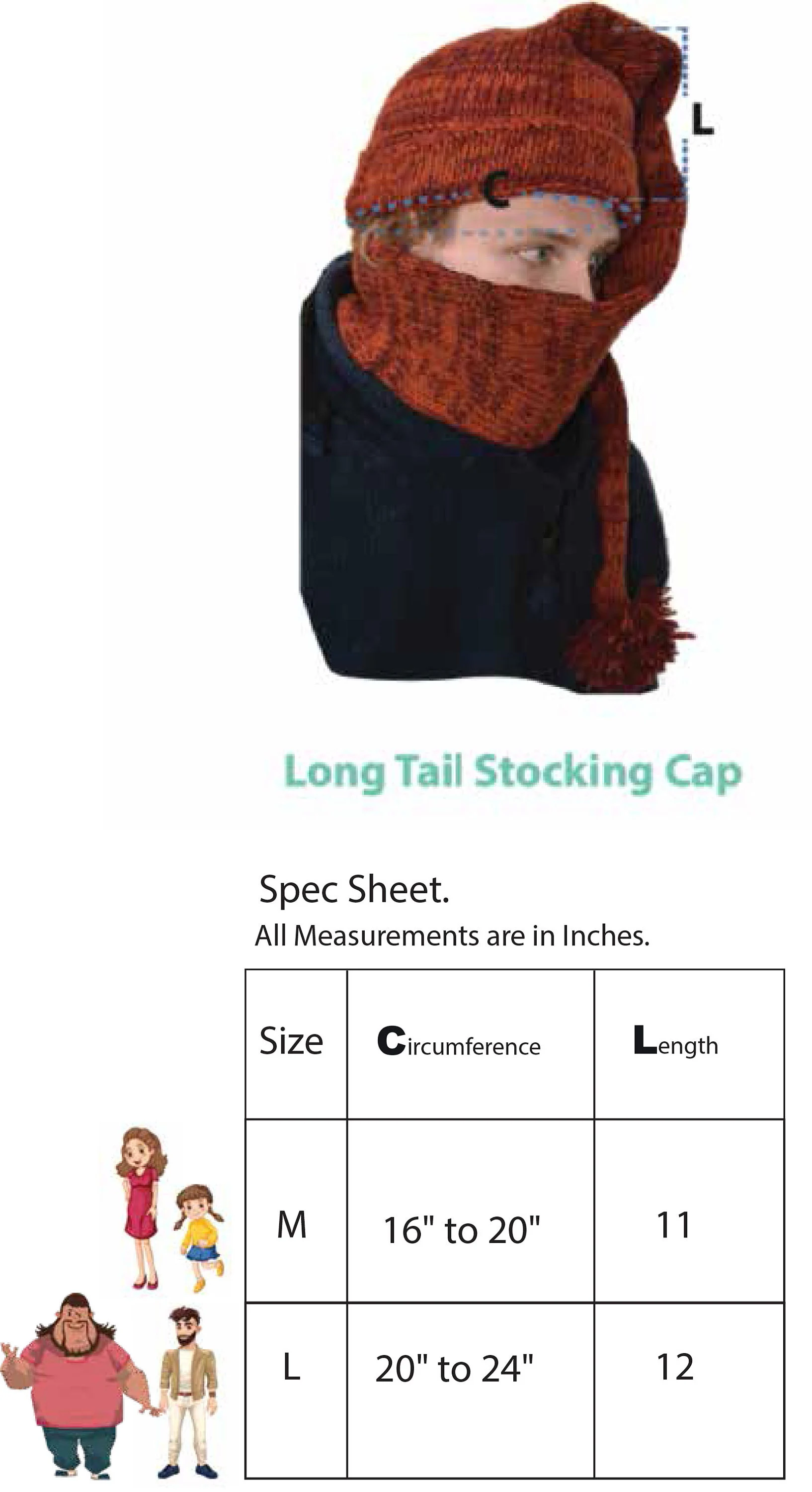 Hand Made 100% Merino Wool Long Tail Stocking Scarves Hat Combo Hooded Scarf Polar Fleece Lined Stocking Cap Hat and Winter Scarf Combo