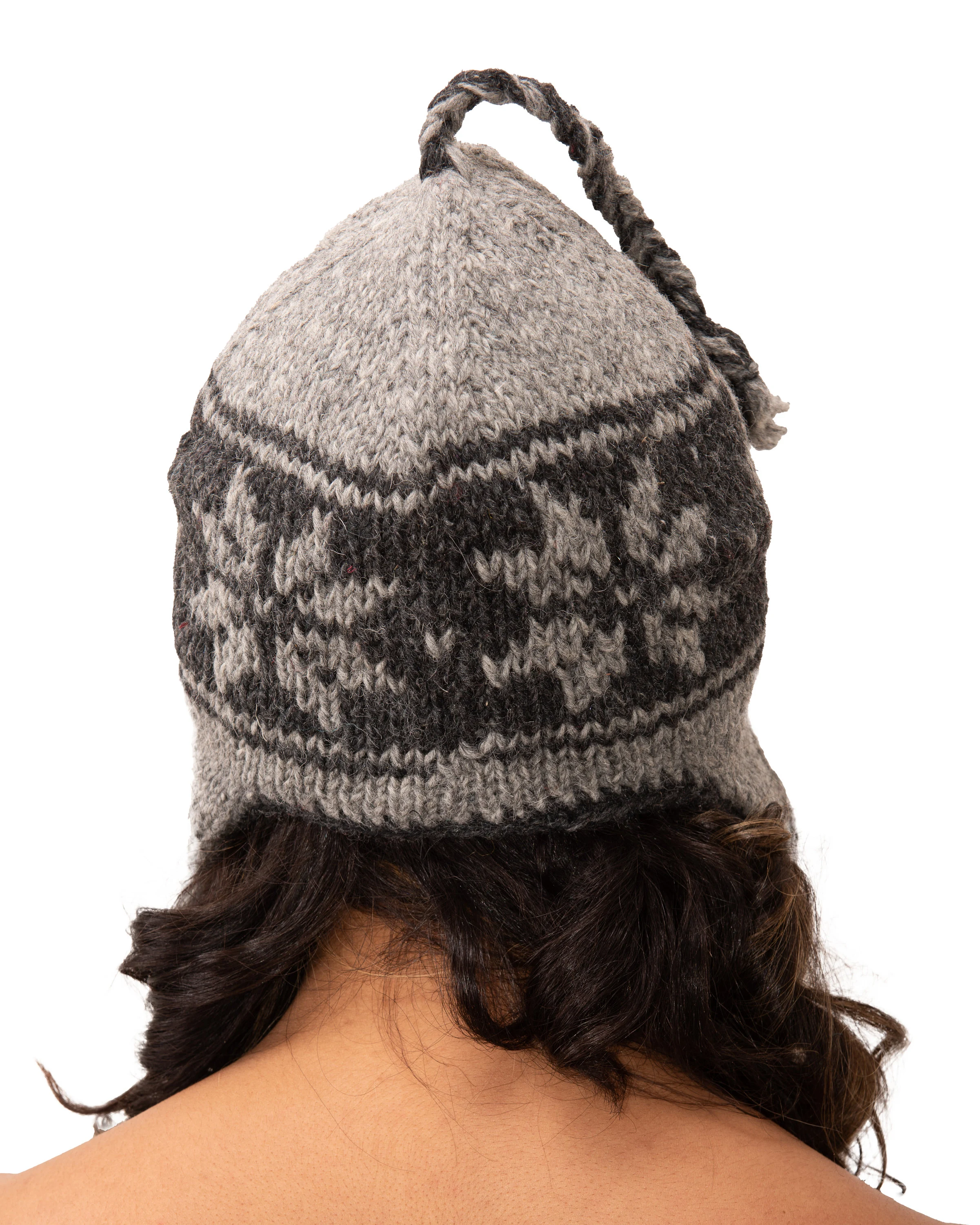 Hand Knitted 100% Merino Wool Snowboard Earflap Ski Peru Chullo Hat Nepalese Snowboard Polar Fleece Lined Hat Woolen Stocking Cap Sherpa Hat