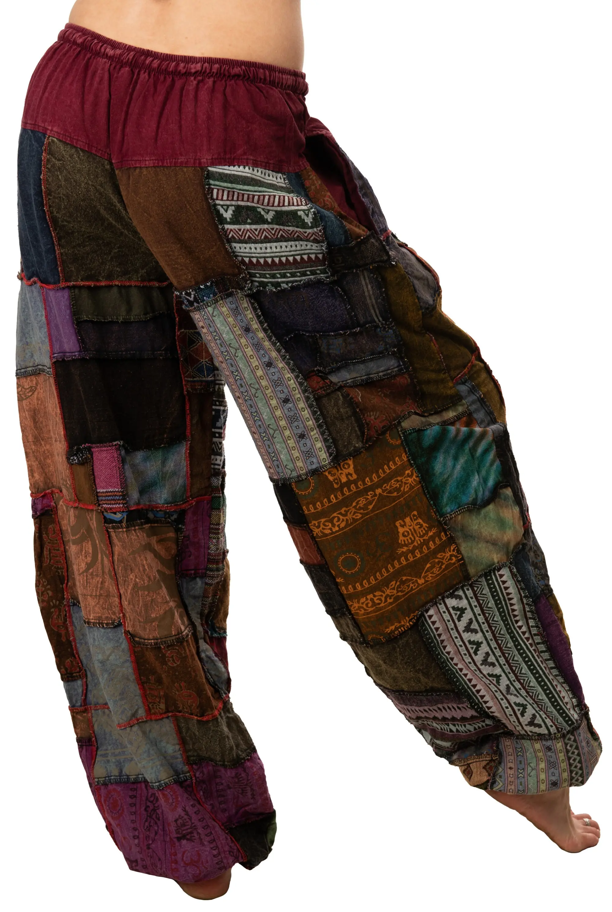 Pants Patchwork Cotton Harem Pants With Pockets Hippie Pants   Patchwork Pants Harem Pants      Hippie Patchwork Pants Boho Pants