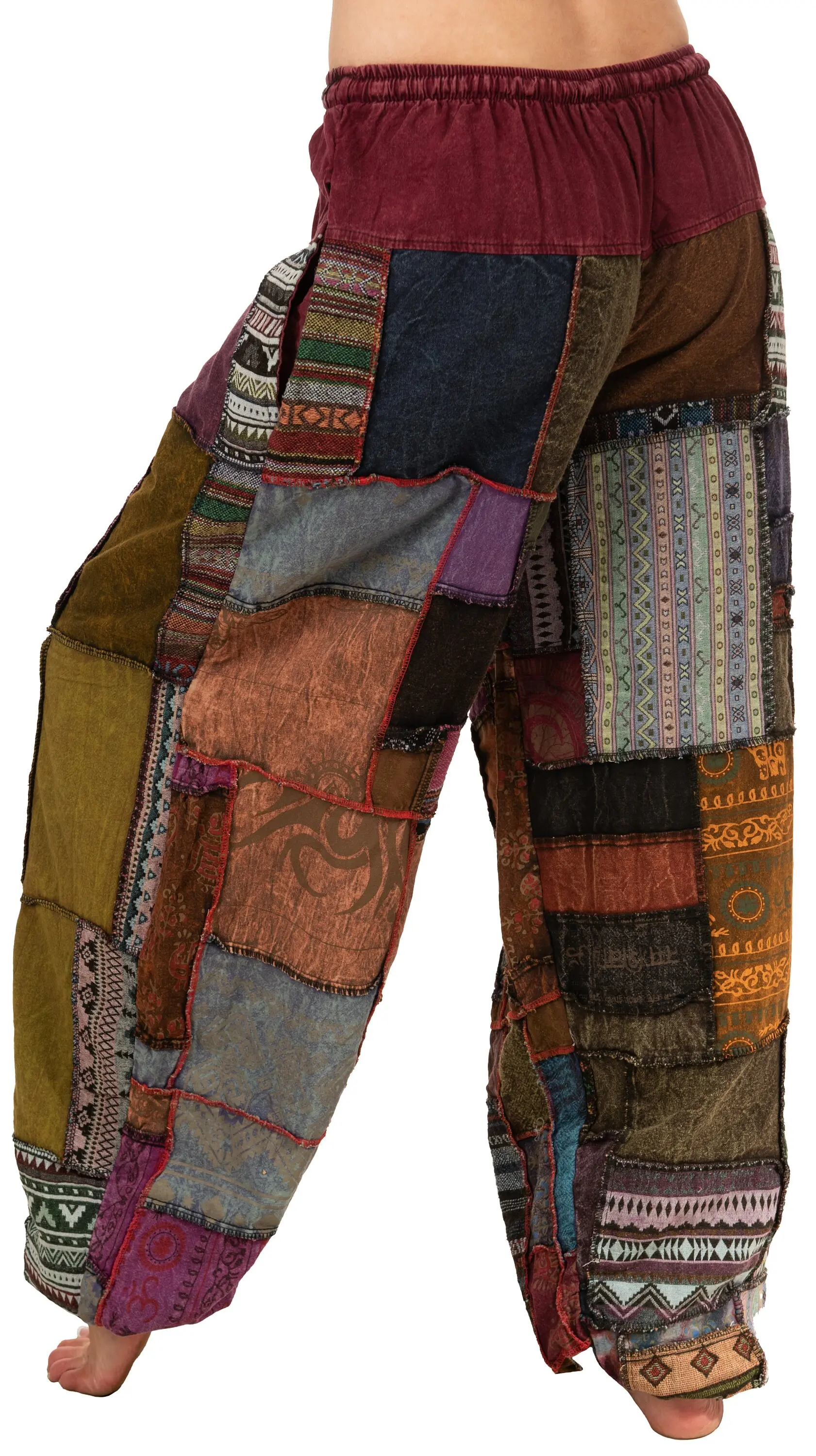 Pants Patchwork Cotton Harem Pants With Pockets Hippie Pants   Patchwork Pants Harem Pants      Hippie Patchwork Pants Boho Pants