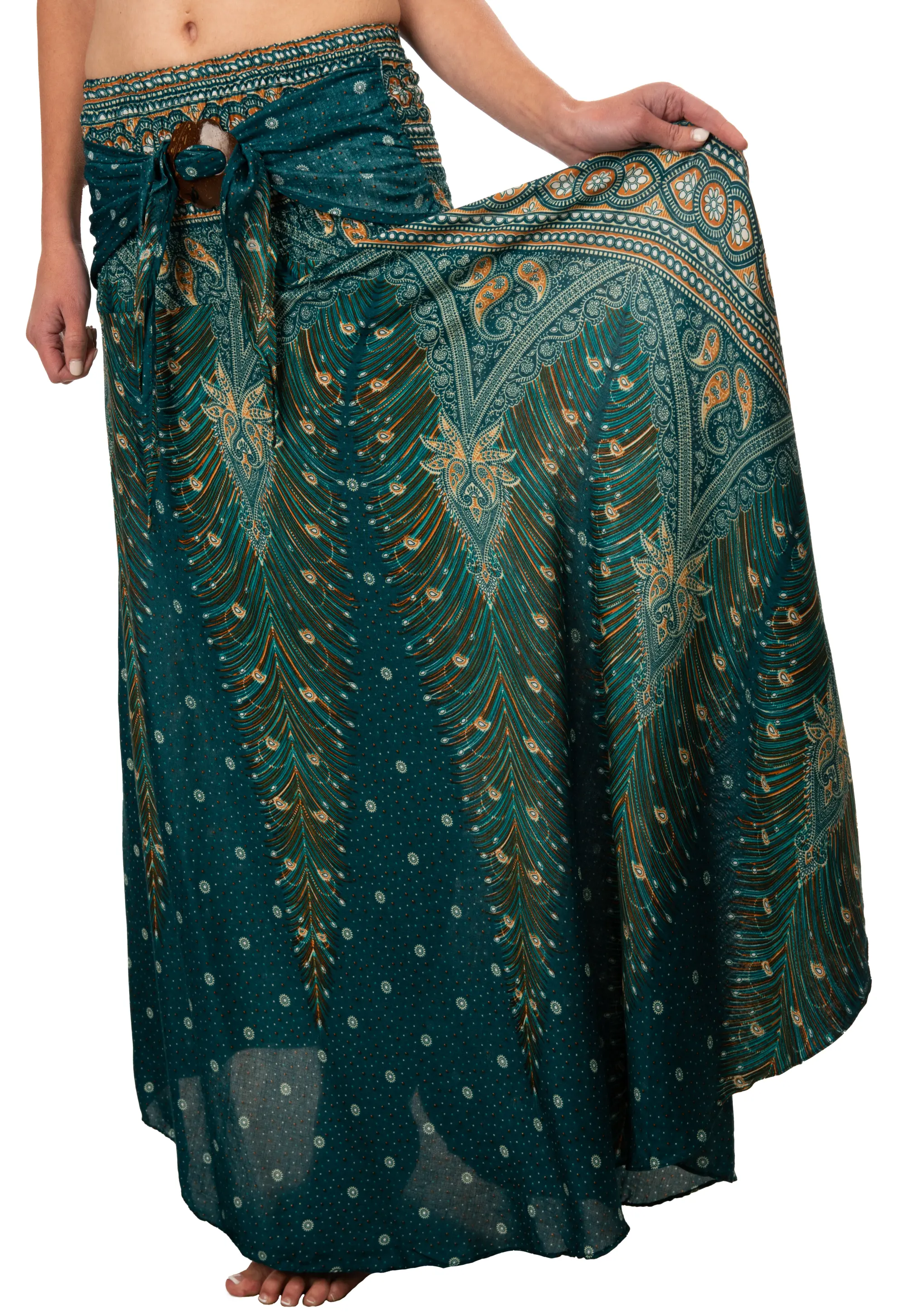 Convertible Print Dress / Skirt - Black White Multi - 3543G
