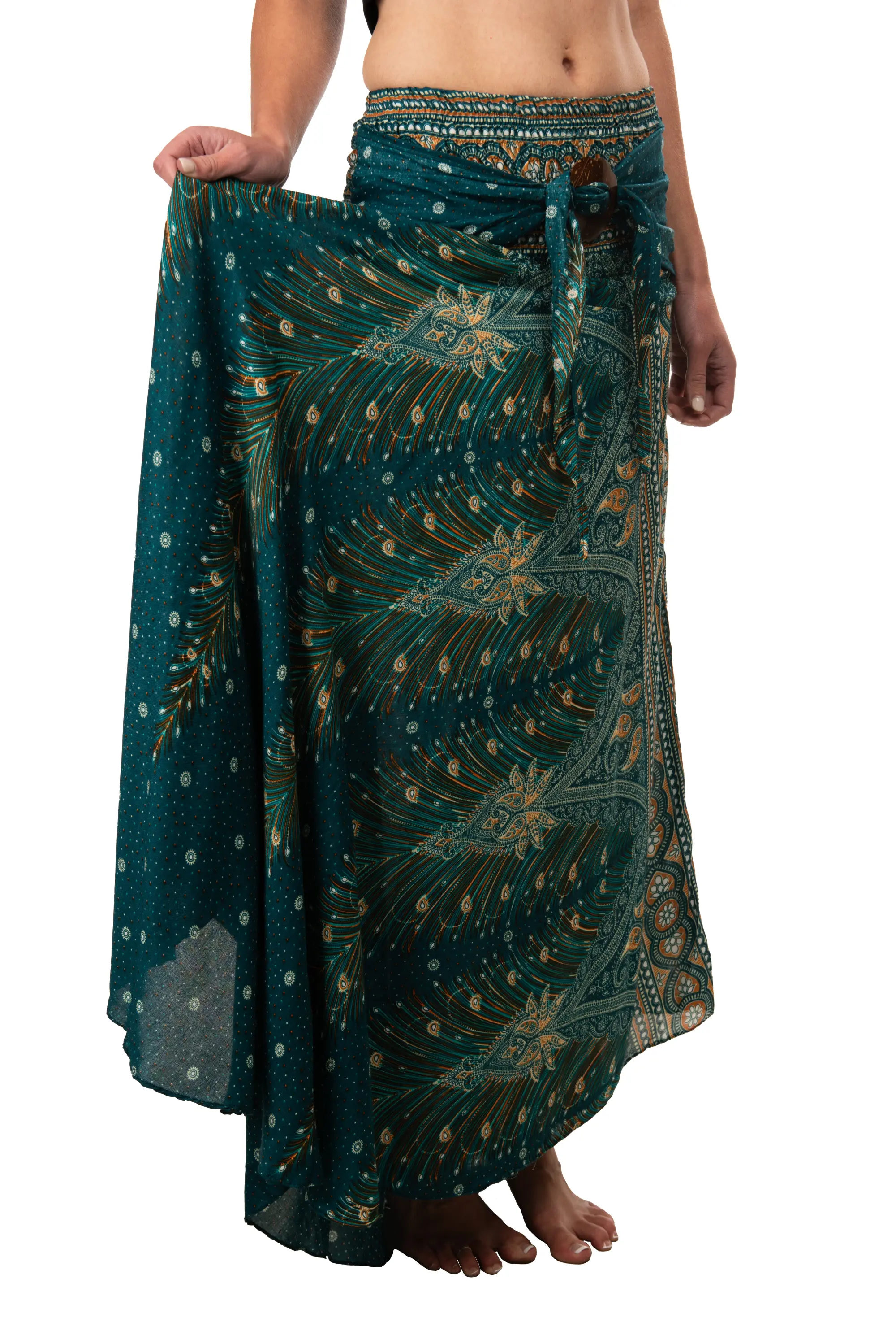 Convertible Print Dress / Skirt - Black White Multi - 3543G