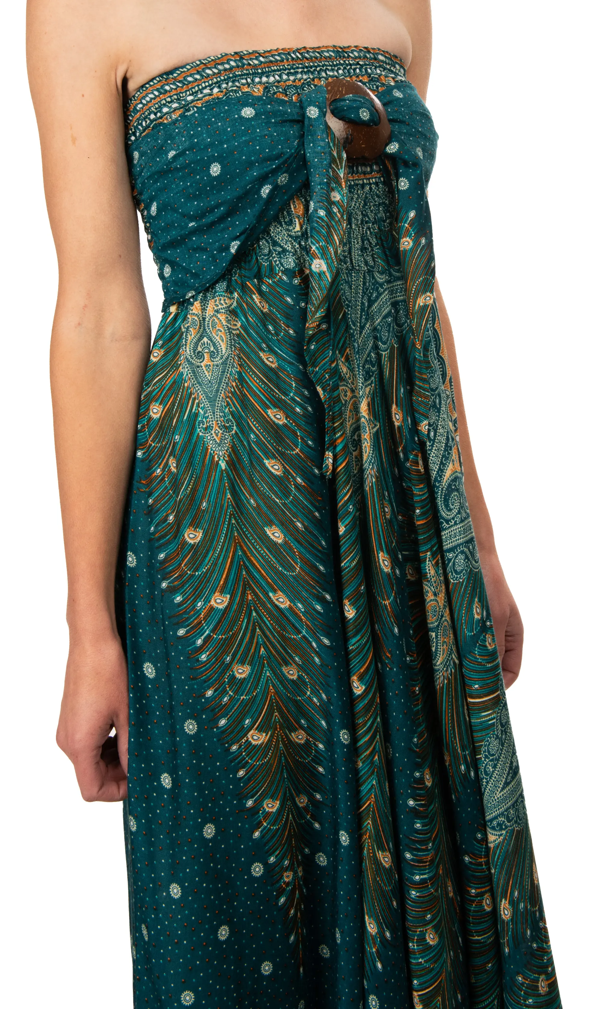 Convertible Print Dress / Skirt - Black White Multi - 3543G