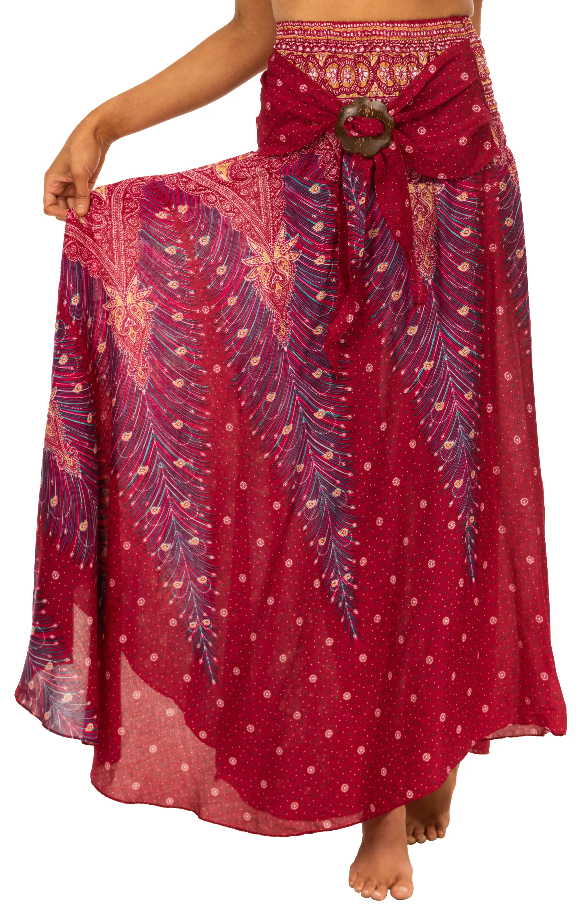 Convertible Print Dress / Skirt - Black White Multi - 3543R