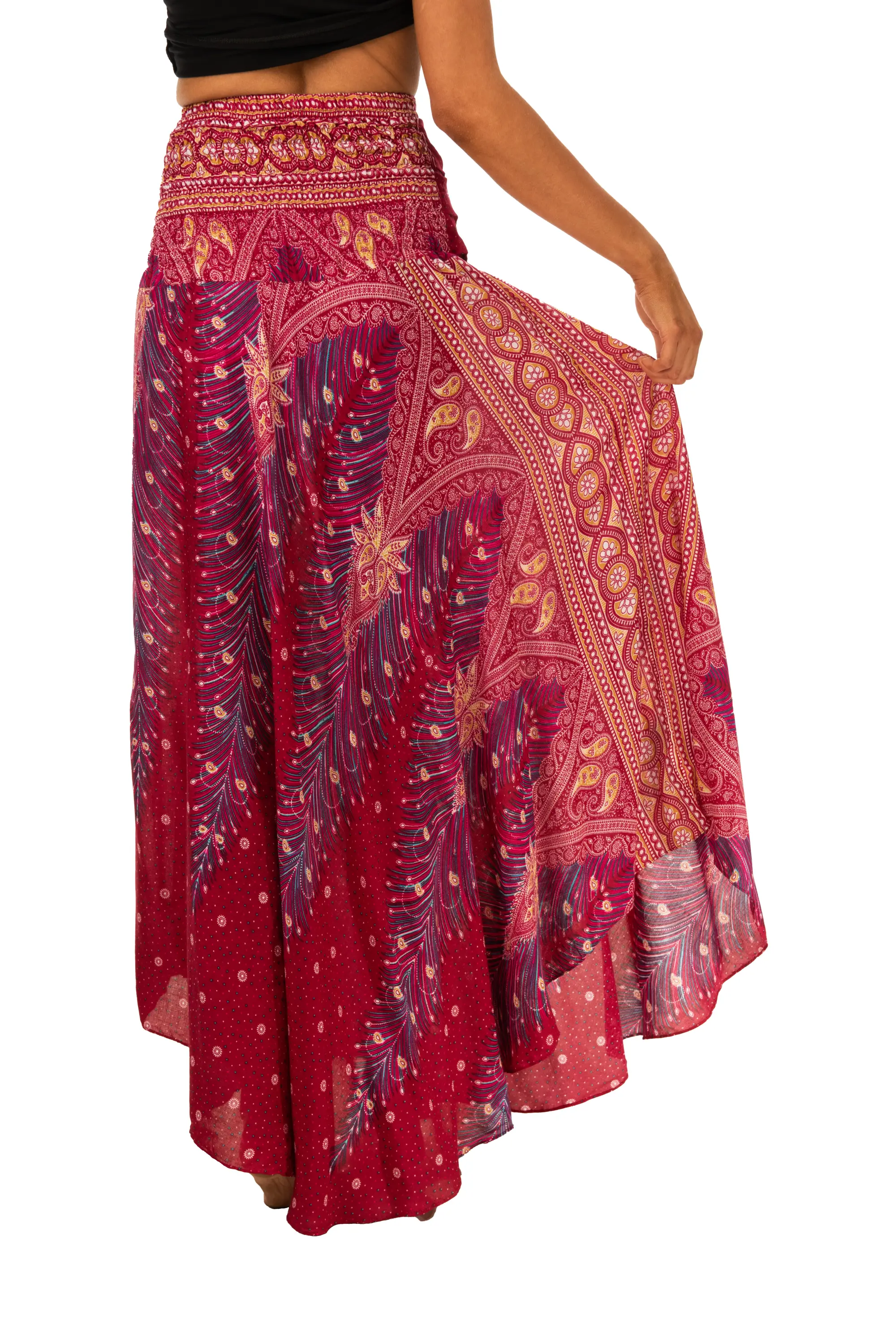Convertible Print Dress / Skirt - Black White Multi - 3543R