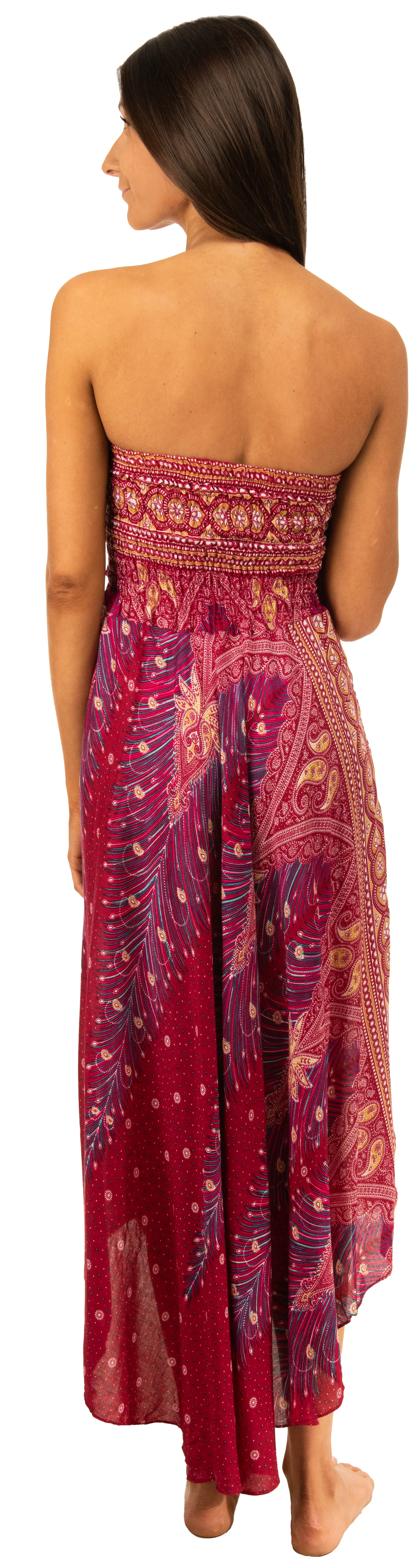 Convertible Print Dress / Skirt - Black White Multi - 3543R