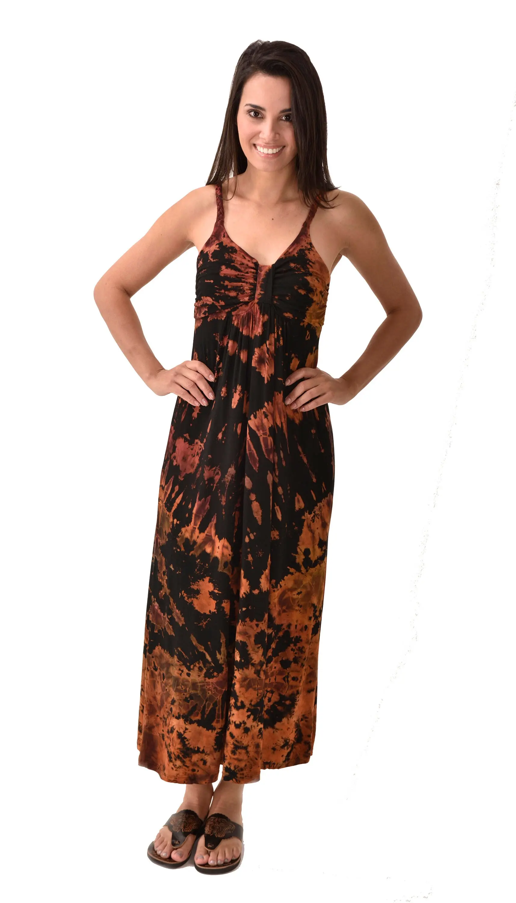Hand Painted Reverse Tie Dye Tie-Dye Maxi Dress long Maxi tie dye dress Tie Dye Bohemian Dress Tie Dye Hippie Festival Rayon Spandex Dress