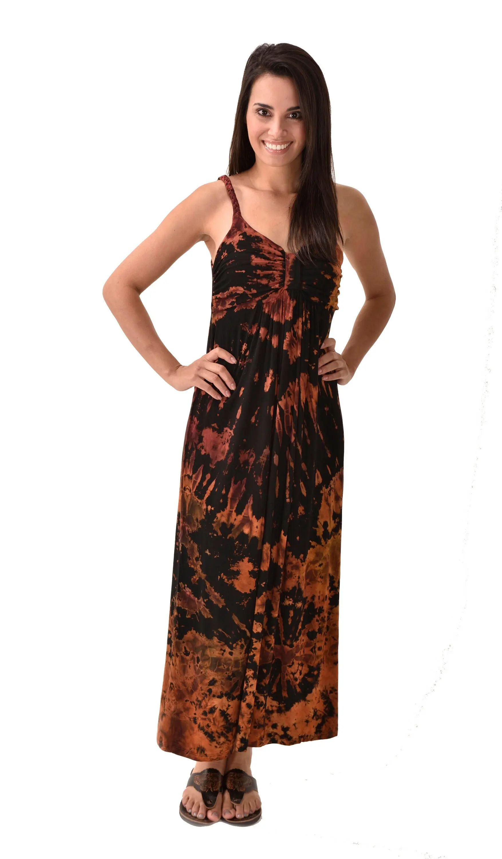 Hand Painted Reverse Tie Dye Tie-Dye Maxi Dress long Maxi tie dye dress Tie Dye Bohemian Dress Tie Dye Hippie Festival Rayon Spandex Dress