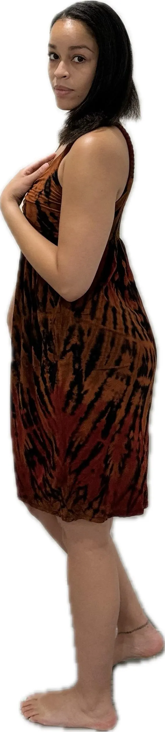 Tie-Dye Midi Dress Reverse Tie Dye short tie dye dress Tie Dye Bohemian Dress Tie Dye Hippie Dress Festival Dress Spandex Dress