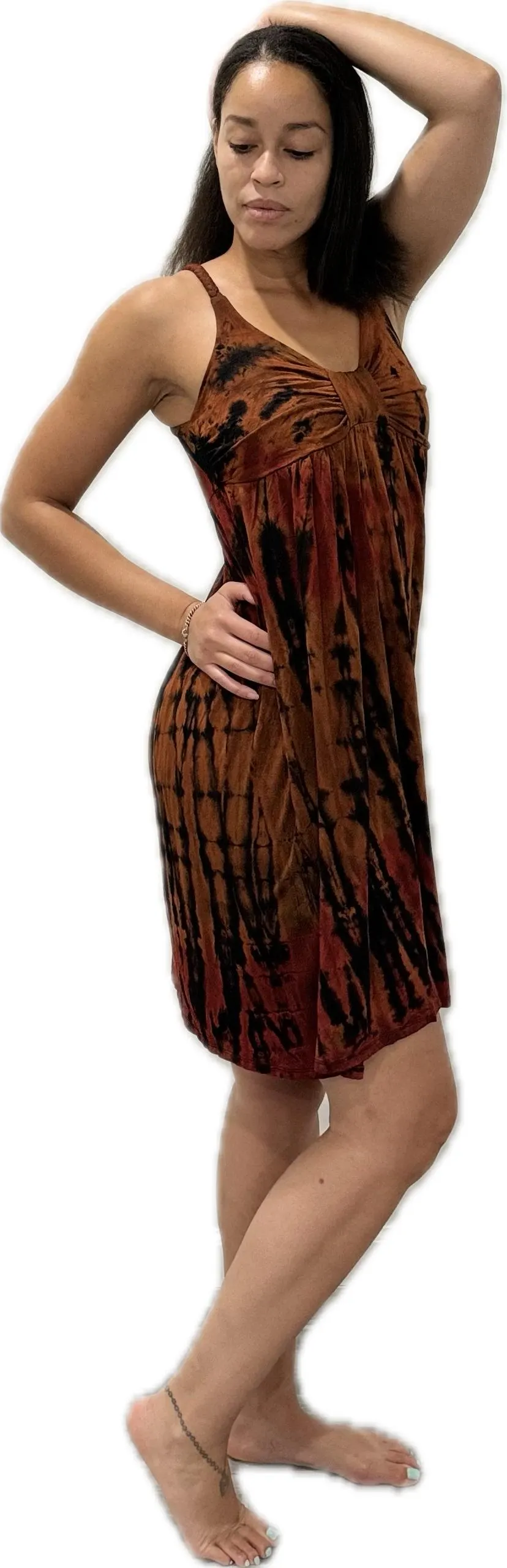 Tie-Dye Midi Dress Reverse Tie Dye short tie dye dress Tie Dye Bohemian Dress Tie Dye Hippie Dress Festival Dress Spandex Dress