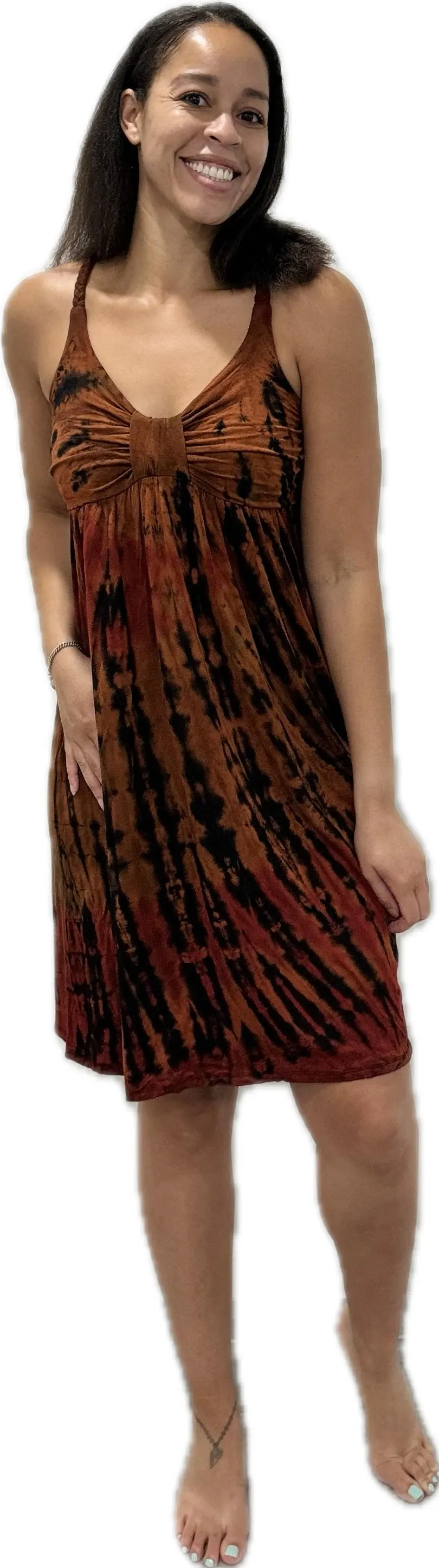 Tie-Dye Midi Dress Reverse Tie Dye short tie dye dress Tie Dye Bohemian Dress Tie Dye Hippie Dress Festival Dress Spandex Dress