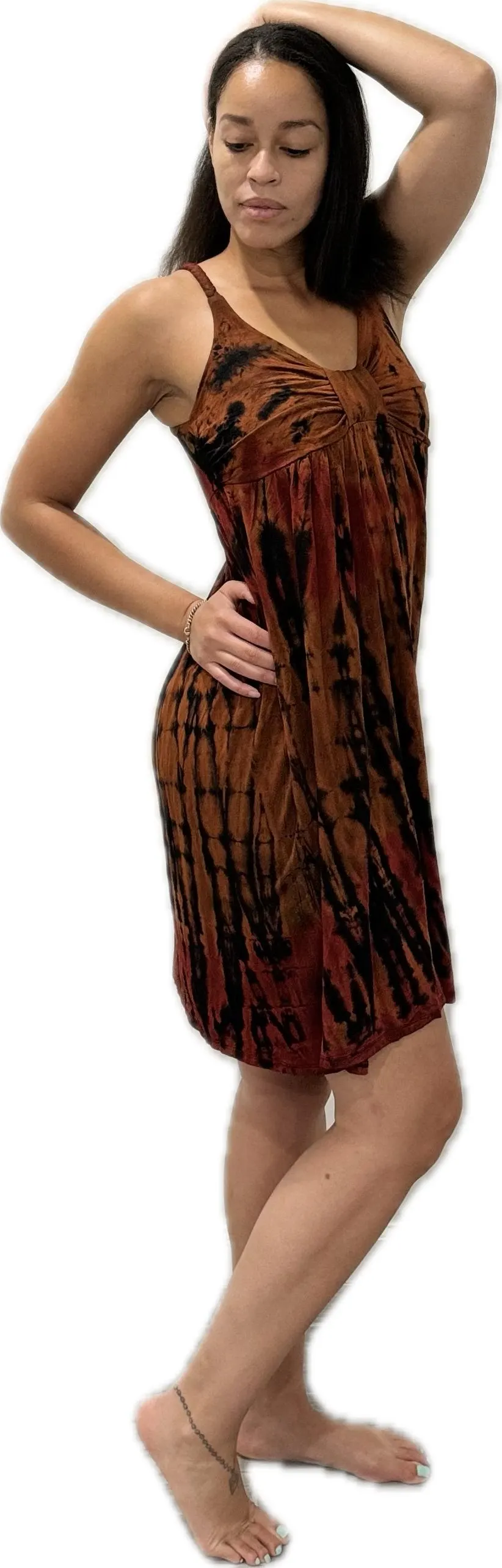 Tie-Dye Midi Dress Reverse Tie Dye short tie dye dress Tie Dye Bohemian Dress Tie Dye Hippie Dress Festival Dress Spandex Dress