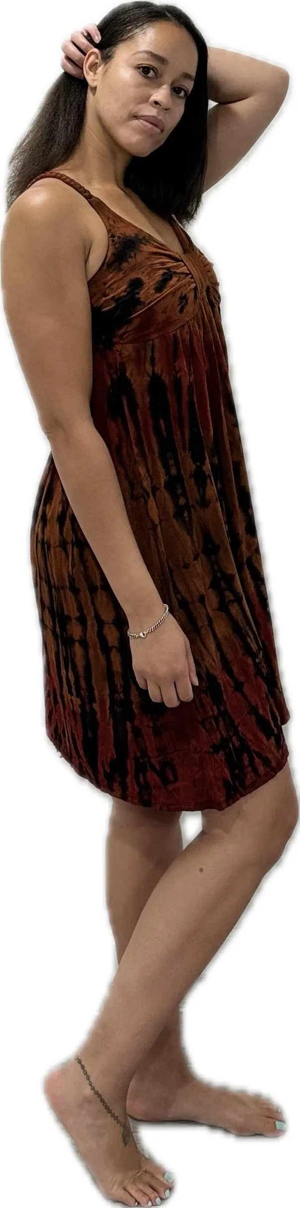 Tie-Dye Midi Dress Reverse Tie Dye short tie dye dress Tie Dye Bohemian Dress Tie Dye Hippie Dress Festival Dress Spandex Dress