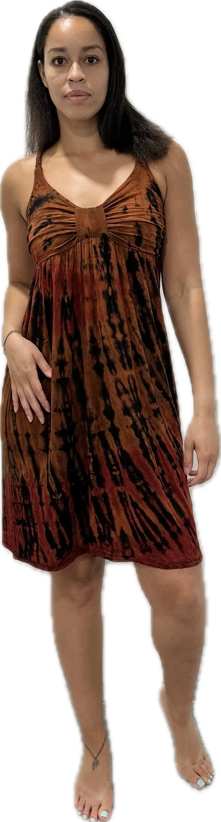 Tie-Dye Midi Dress Reverse Tie Dye short tie dye dress Tie Dye Bohemian Dress Tie Dye Hippie Dress Festival Dress Spandex Dress