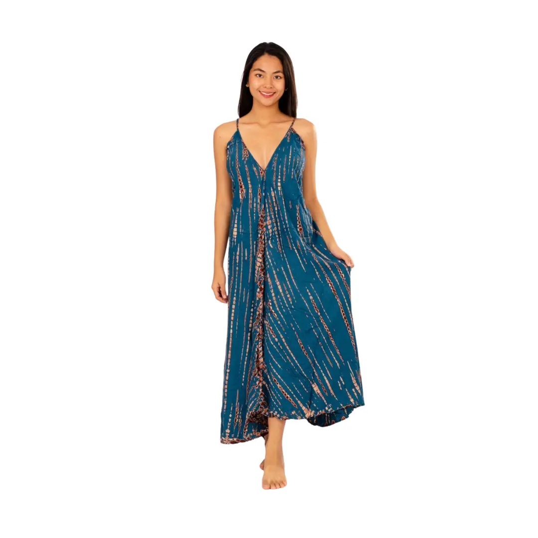 Dress v neck halter maxi dress Drawstring-Detail Dress