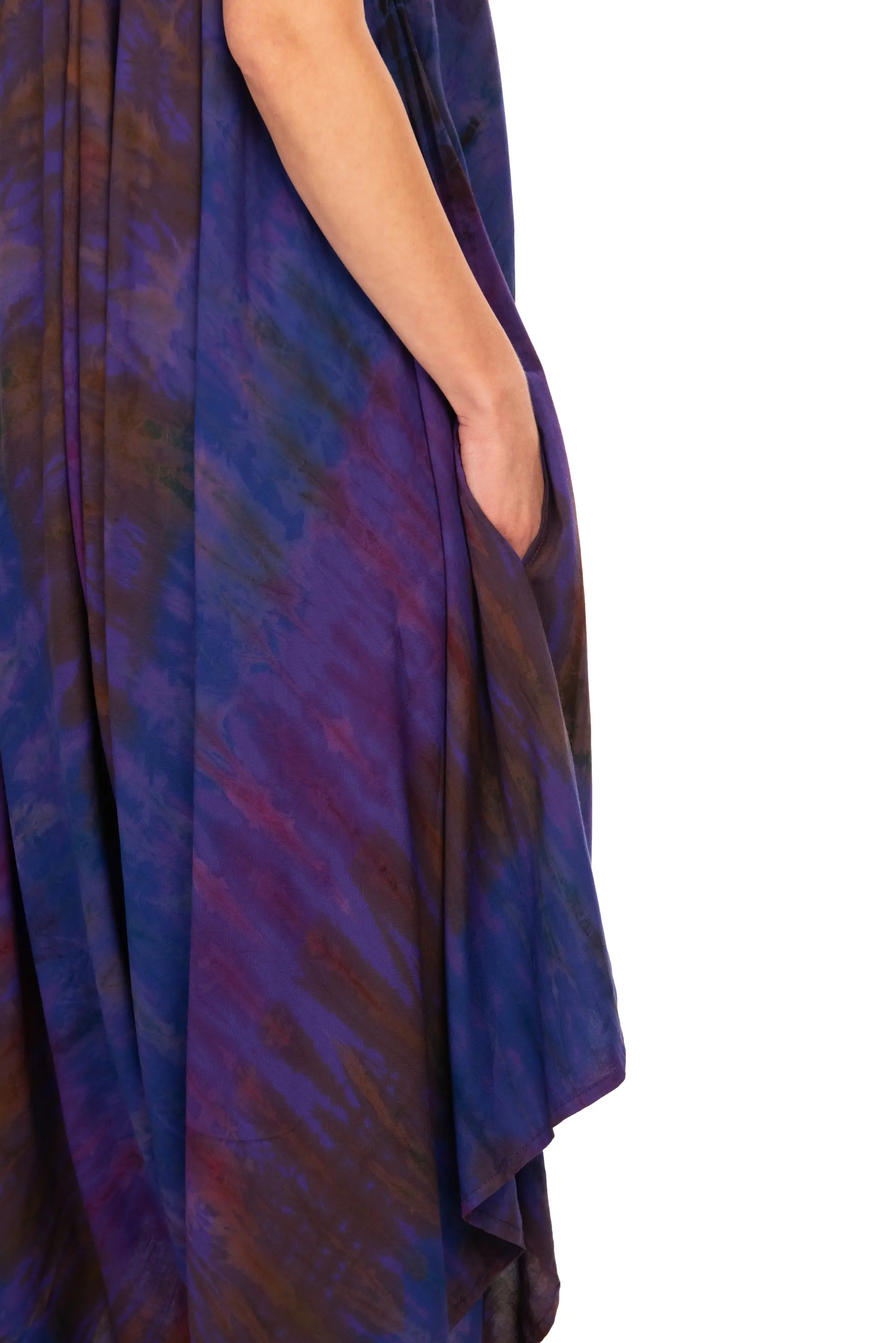 Tie Dye Rayon Overalls: Bohemian Hippie Jumpsuit