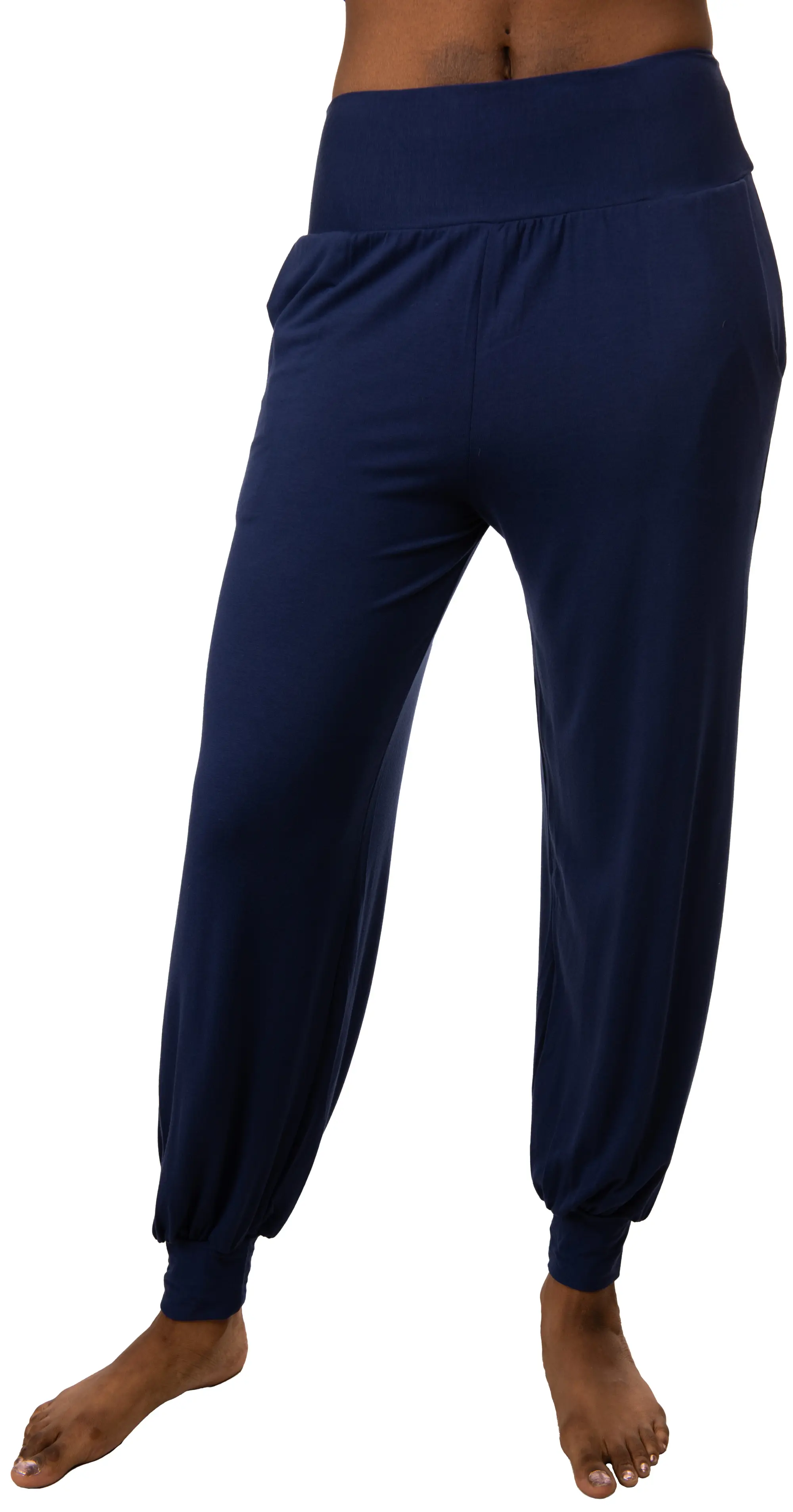 Solid Color Harem Pants w/pockets- 2365B-Blue