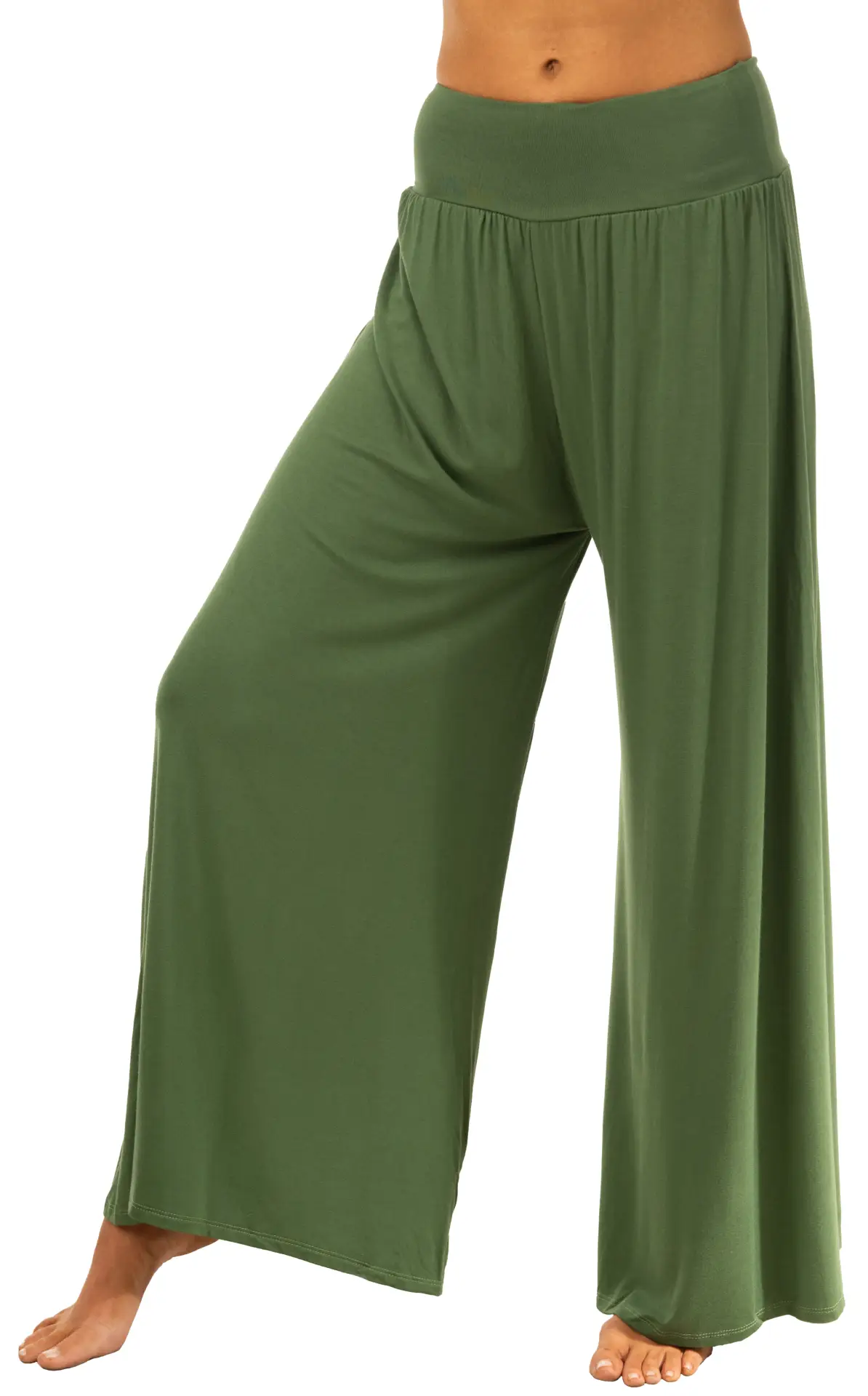 Solid Color Wide Leg Pants w/ pockets - 2368G