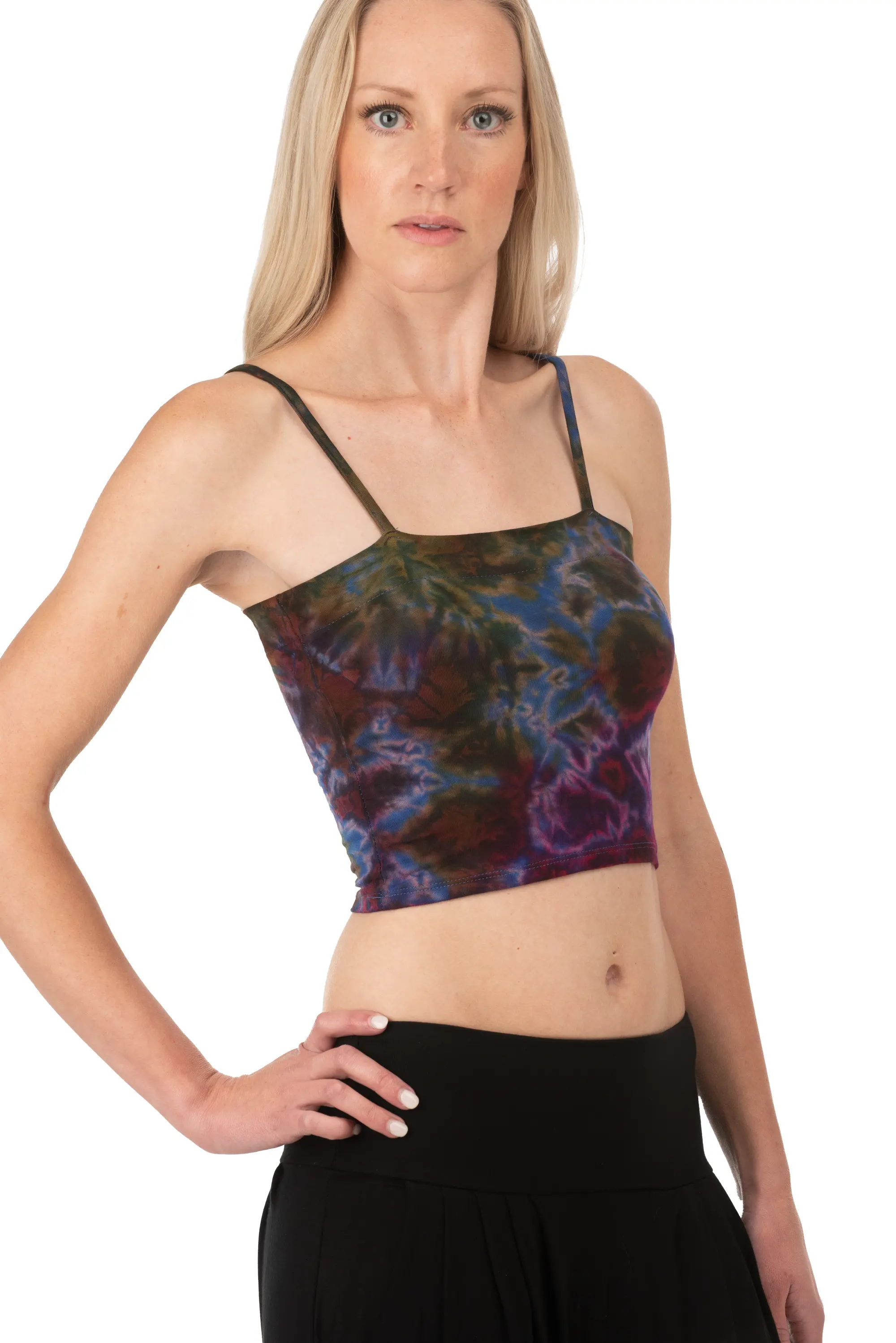 Tie Dye Bikini Top Reverse Tie Dye  tie dye top Tie Dye Bohemian Top Hippie Top Festival Top Rayon top