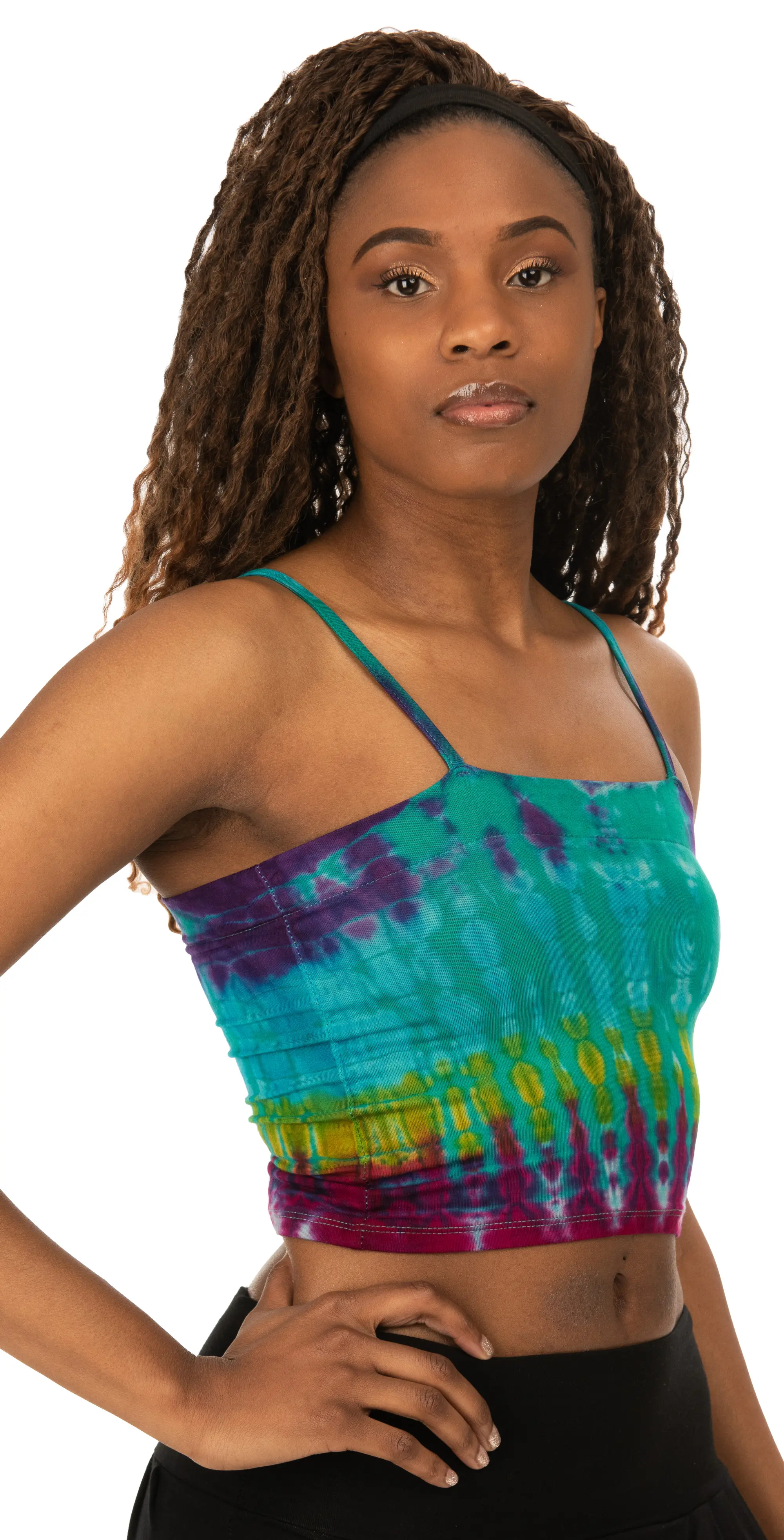 Tie Dye Bikini Top Reverse Tie Dye  tie dye top Tie Dye Bohemian Top Hippie Top Festival Top Rayon top