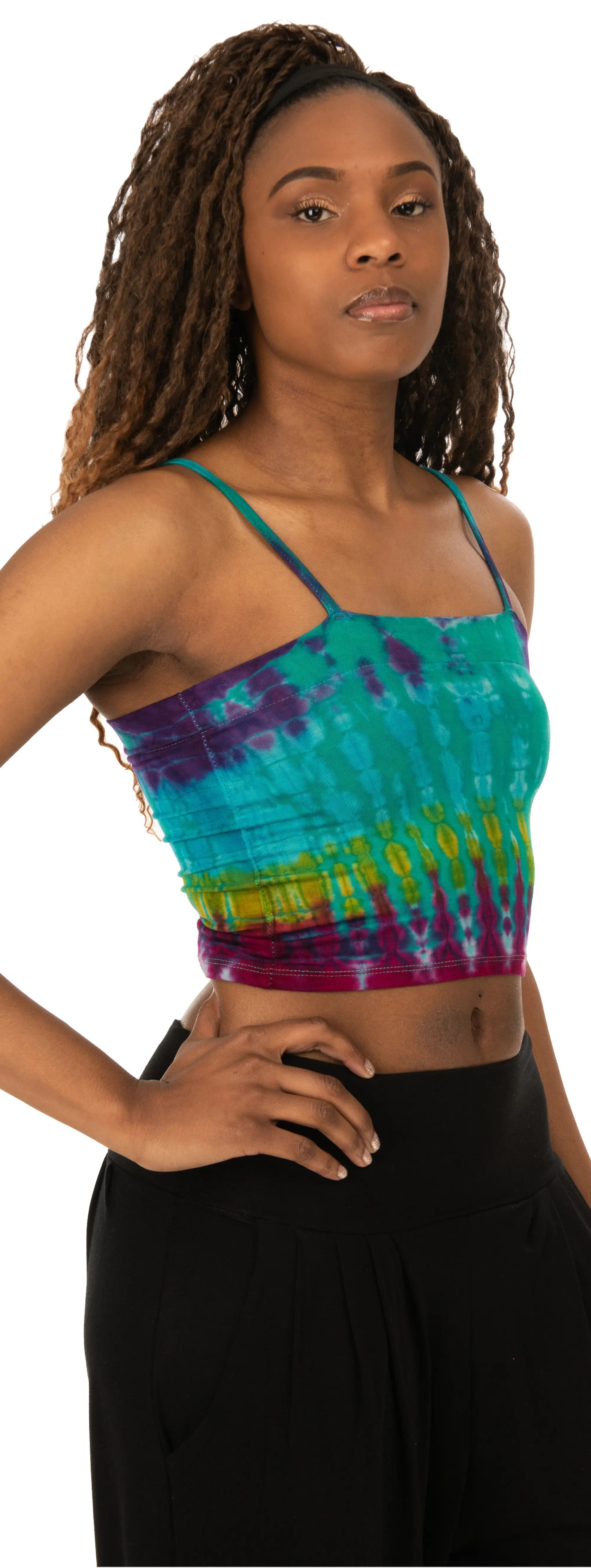 Tie Dye Bikini Top Reverse Tie Dye  tie dye top Tie Dye Bohemian Top Hippie Top Festival Top Rayon top