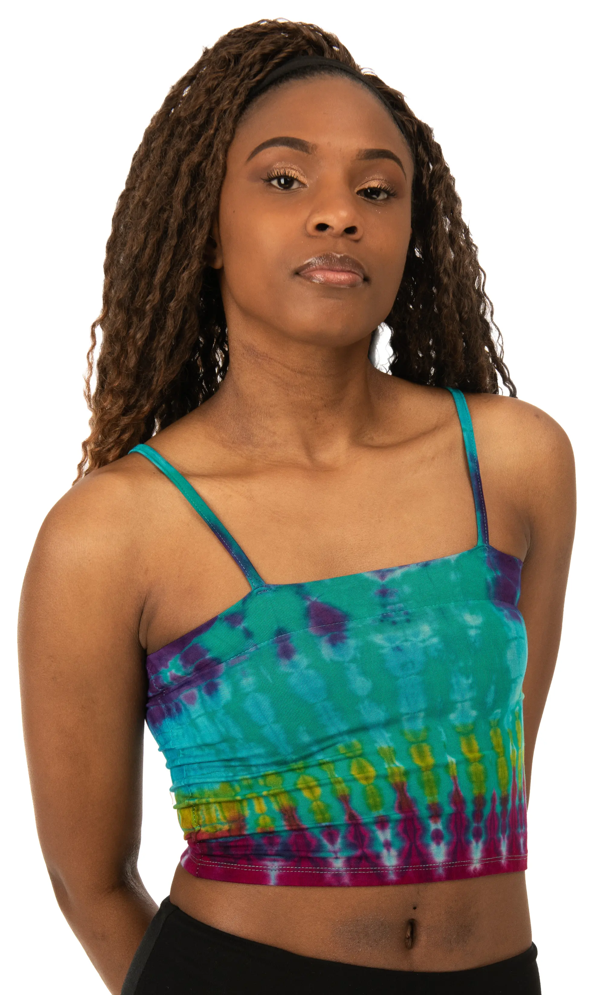 Tie Dye Bikini Top Reverse Tie Dye  tie dye top Tie Dye Bohemian Top Hippie Top Festival Top Rayon top